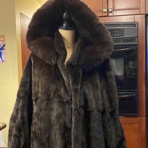 Birger Christensen real fur coat gorgeous soft pelts size medium